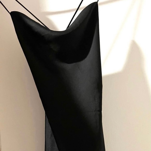 (SOLD)Only 
Black Satin Dress - Picture 4 of 4
